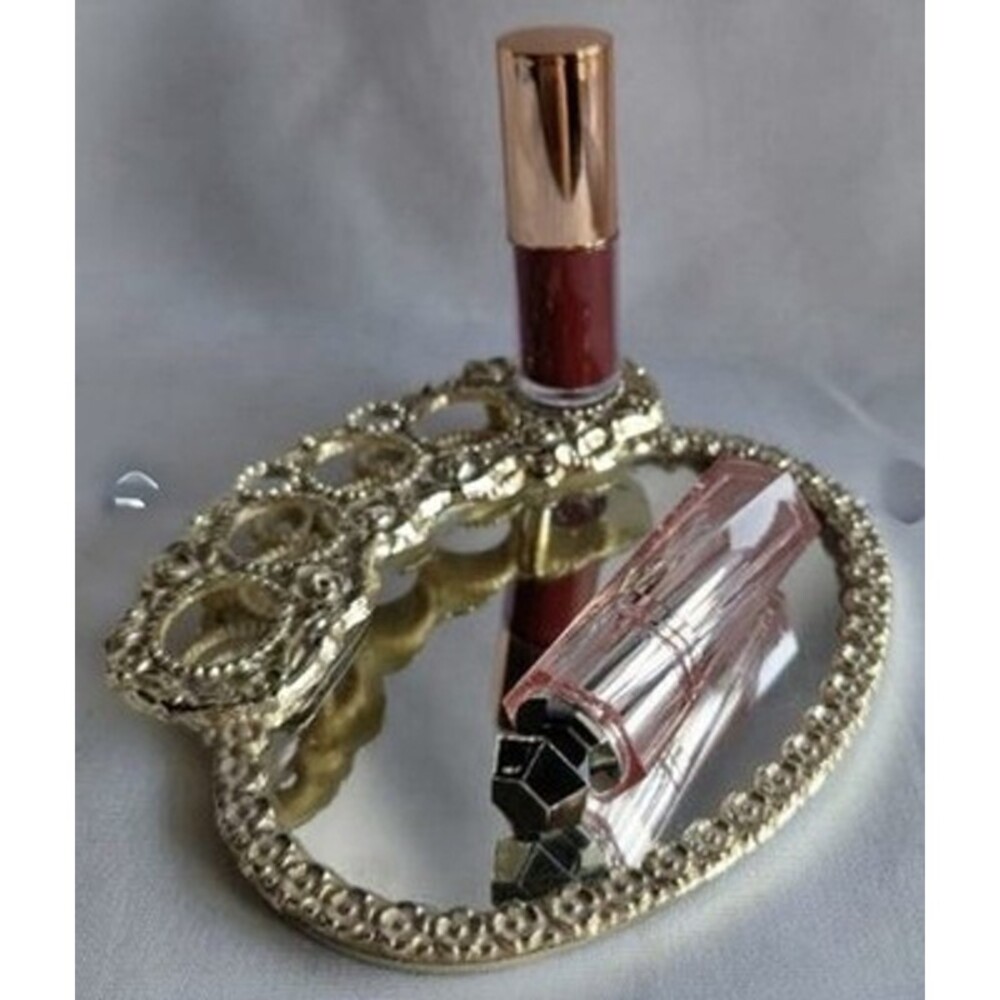 Vintage MCM Vanity Lipstick Perfume Jewelry Makeup Mirror Tray